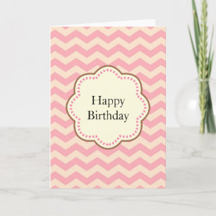 Pink Chevron Card