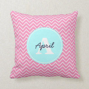 Pink Chevron Custom Cushion