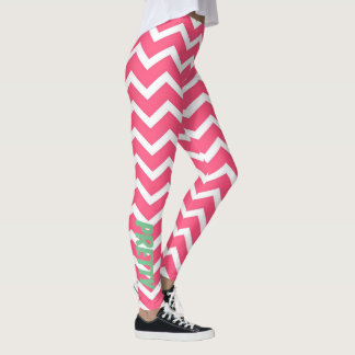 Pink Chevron leggings