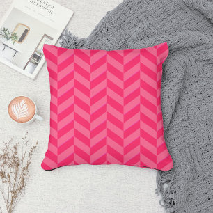 Pink Chevron Modern Decorative Accent Cushion