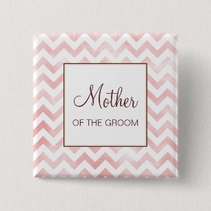 Pink Chevron Mother of the Groom Button