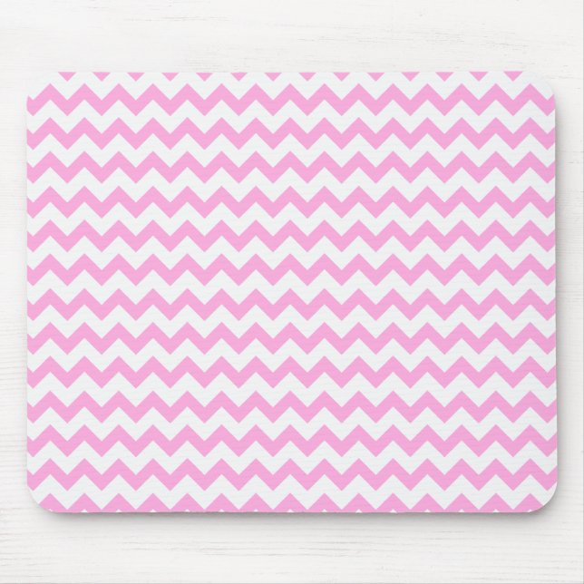 Pink Chevron Mouse Pad (Front)