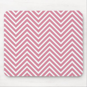 Pink chevron multiple items mouse pad