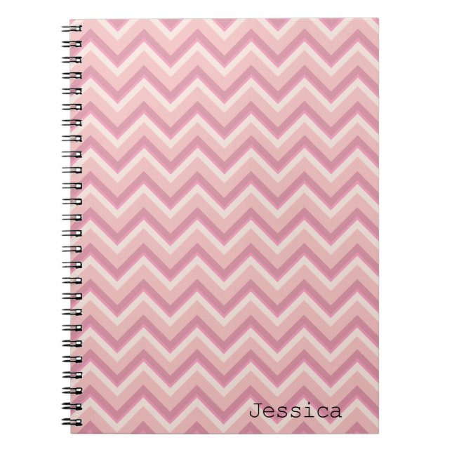 Pink Chevron Pretty Notebook (Front)