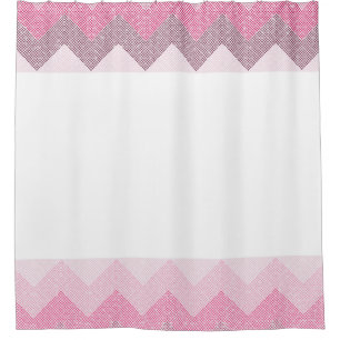 Pink Chevron Shower Curtain