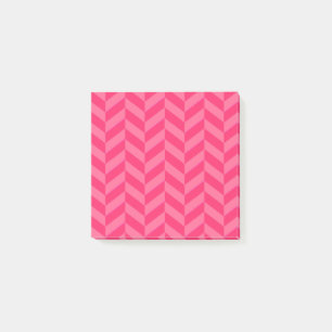 Pink Chevron Stylish Sticky Notes for Organising