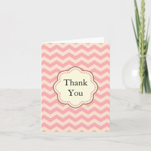 Pink Chevron Thank You