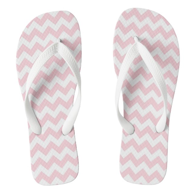 Pink Chevron Thongs (Footbed)