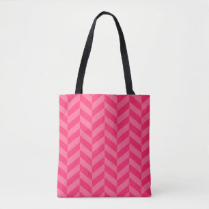 Pink Chevron Trendy and Functional Carry-All Tote Bag