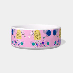 Pink Chic Abstract Floral pattern Bowl
