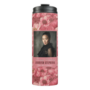 Pink Chic Anemones 5Th Birthday Niece Thermal Tumbler