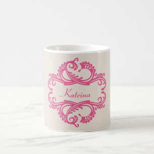 Pink Chic Damask Mug