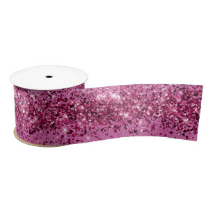 Pink Chic Glitter Sparkle Satin Ribbon