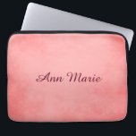 Pink Chic Parchment Laptop Sleeve<br><div class="desc">This pink chic parchment design is a feminine display of beauty.  Featuring a lovely pink parchment background and your name personalise in elegant font,  this laptop sleeve will zip easily around your device.  Protect your laptop today! 

Original Artwork:
© 2015,  Rhonda Jones</div>