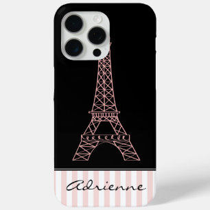 Pink Chic Paris Eiffel Tower iPhone 15 Pro Max Case