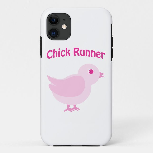 Pink Chick Runner Case-Mate iPhone Case (Back)