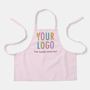 Pink Child Apron with School Logo & Custom Text
