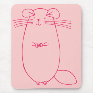 Pink Chinchilla Mouse Pad