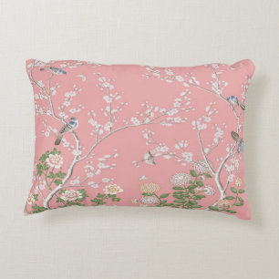 Pink Chinoiserie Accent Pillow