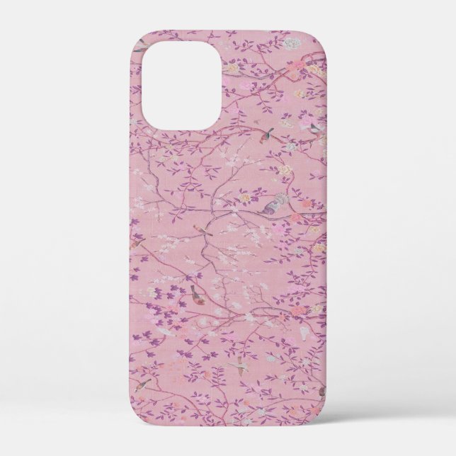 Pink Chinoiserie Bird Floral Elegant Case-Mate iPhone Case (Back)