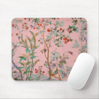 Pink Chinoiserie Bird Floral