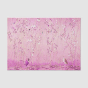 Pink Chinoiserie Chinese Decoupage Tissue Paper