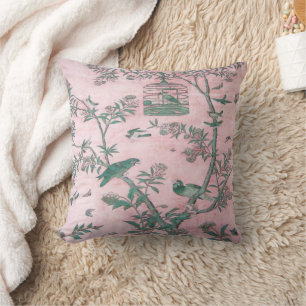 Pink Chinoiserie  Cushion