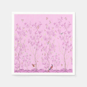 Pink Chinoiserie Decoupage Napkin