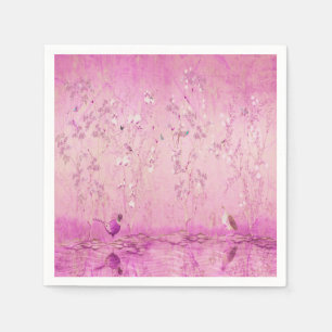 Pink Chinoiserie Decoupage Napkin