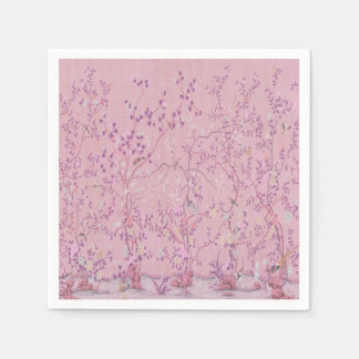 Pink Chinoiserie Decoupage Napkin