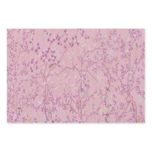 Pink Chinoiserie Decoupage Wrapping Paper Sheets 