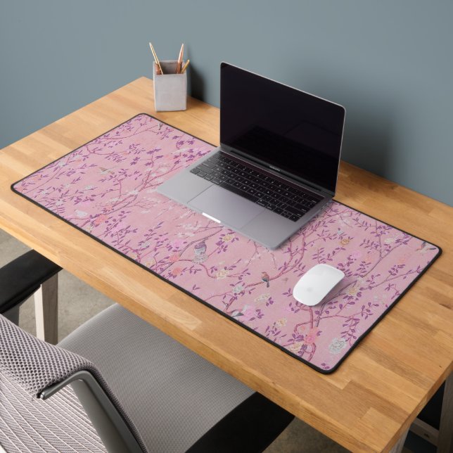 Pink Chinoiserie  Desk Mat (Office 2)