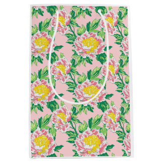 Pink Chinoiserie Floral Medium Gift Bag