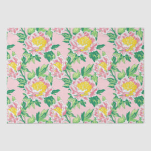 Pink Chinoiserie Floral  Tissue Paper
