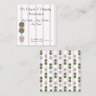 Pink Chinoiserie Ginger Jar Jars Topiary  Square B Business Card