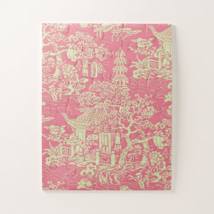 Pink Chinoiserie Jigsaw Puzzle