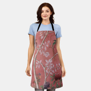 Pink Chinoiserie Kitchen Cooking Apron