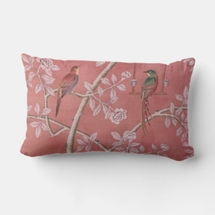 Pink Chinoiserie Lumbar Cushion