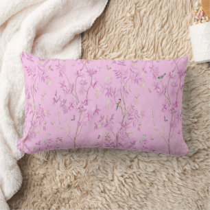Pink Chinoiserie Lumbar Cushion