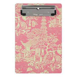 Pink Chinoiserie Mini Clipboard
