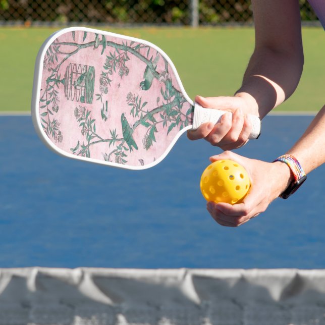 Pink Chinoiserie Pickleball Paddle (Insitu)