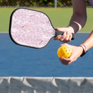 Pink Chinoiserie Pickleball Paddle