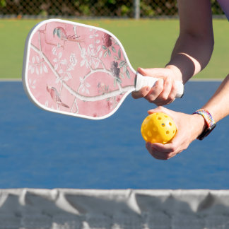 Pink Chinoiserie Pickleball Paddle