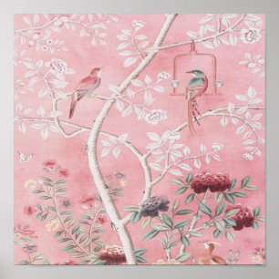 Pink Chinoiserie  Poster