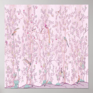 Pink Chinoiserie  Poster