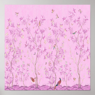 Pink Chinoiserie  Poster