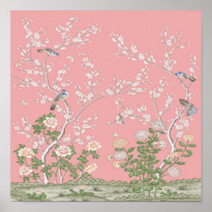 Pink Chinoiserie  Poster