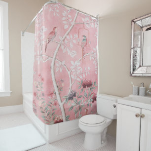 Pink Chinoiserie Shower Curtain