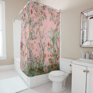 Pink Chinoiserie Shower Curtain