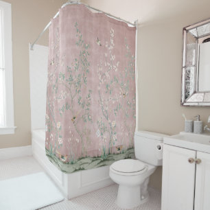 Pink Chinoiserie Shower Curtain